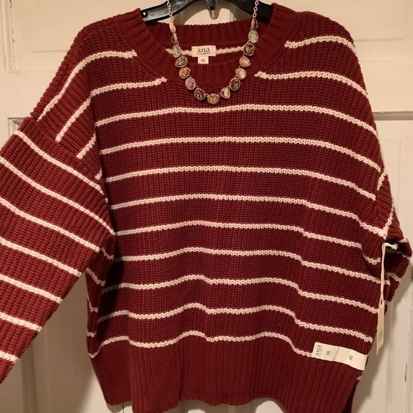 Ana Toffee Striped Sweater Sz XXL - Picture 6 of 12